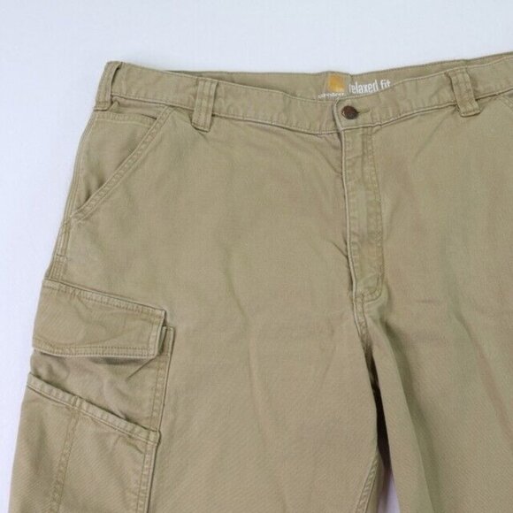 Carhartt Shorts Mens 40 x 10 1/2 Brown Cargo Relaxed Fit Slight Stretch - Picture 2 of 11